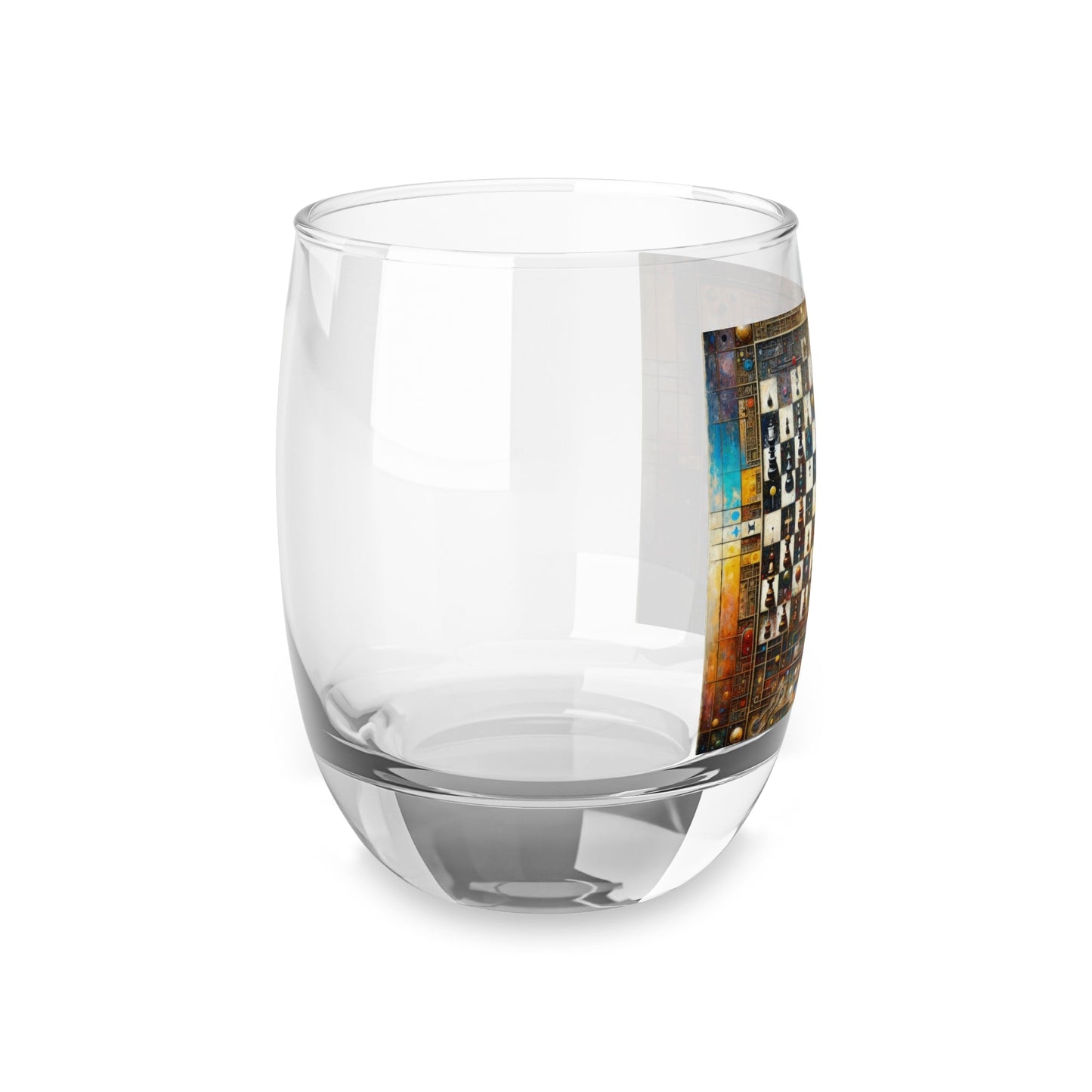 Cosmic Chess Integration Whiskey Glass - ATUH.ART