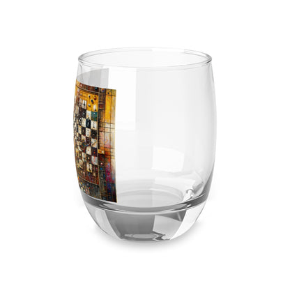 Cosmic Chess Integration Whiskey Glass - ATUH.ART