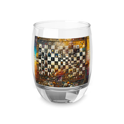 Cosmic Chess Integration Whiskey Glass - ATUH.ART