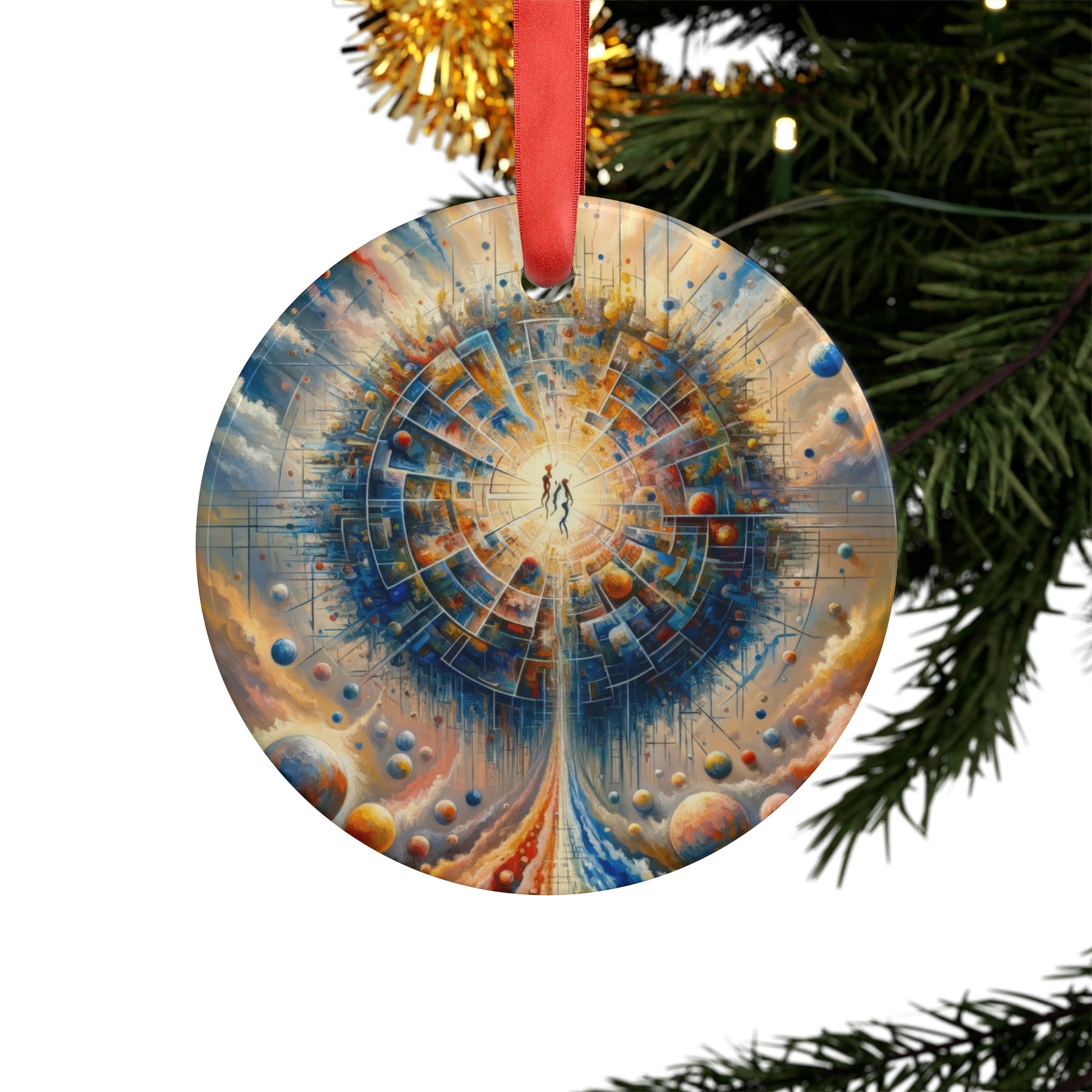 Cosmic Connection Antidote Acrylic Ornament with Ribbon - ATUH.ART