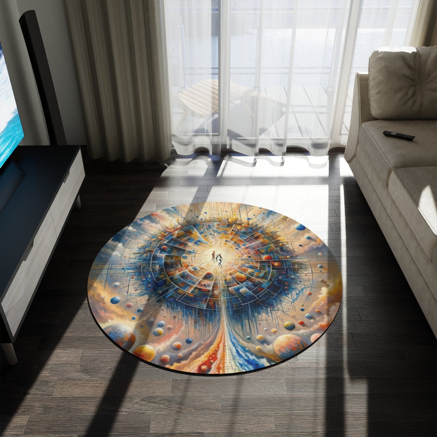 Cosmic Connection Antidote Round Rug - ATUH.ART