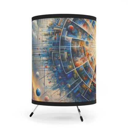 Cosmic Connection Antidote Tripod Lamp with High-Res Printed Shade, US\CA plug - ATUH.ART