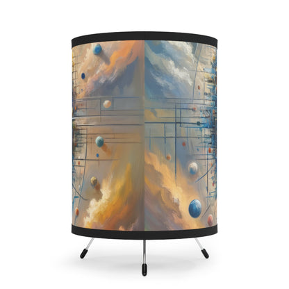 Cosmic Connection Antidote Tripod Lamp with High-Res Printed Shade, US\CA plug - ATUH.ART