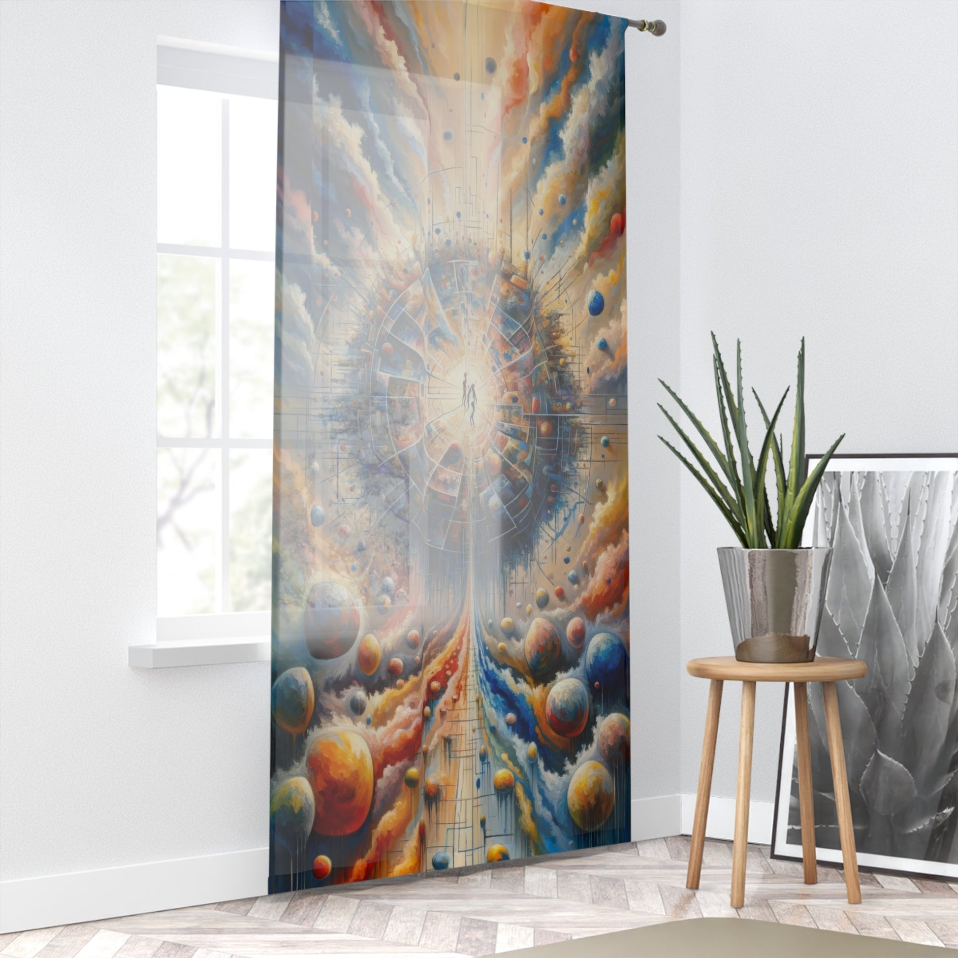 Cosmic Connection Antidote Window Curtain - ATUH.ART