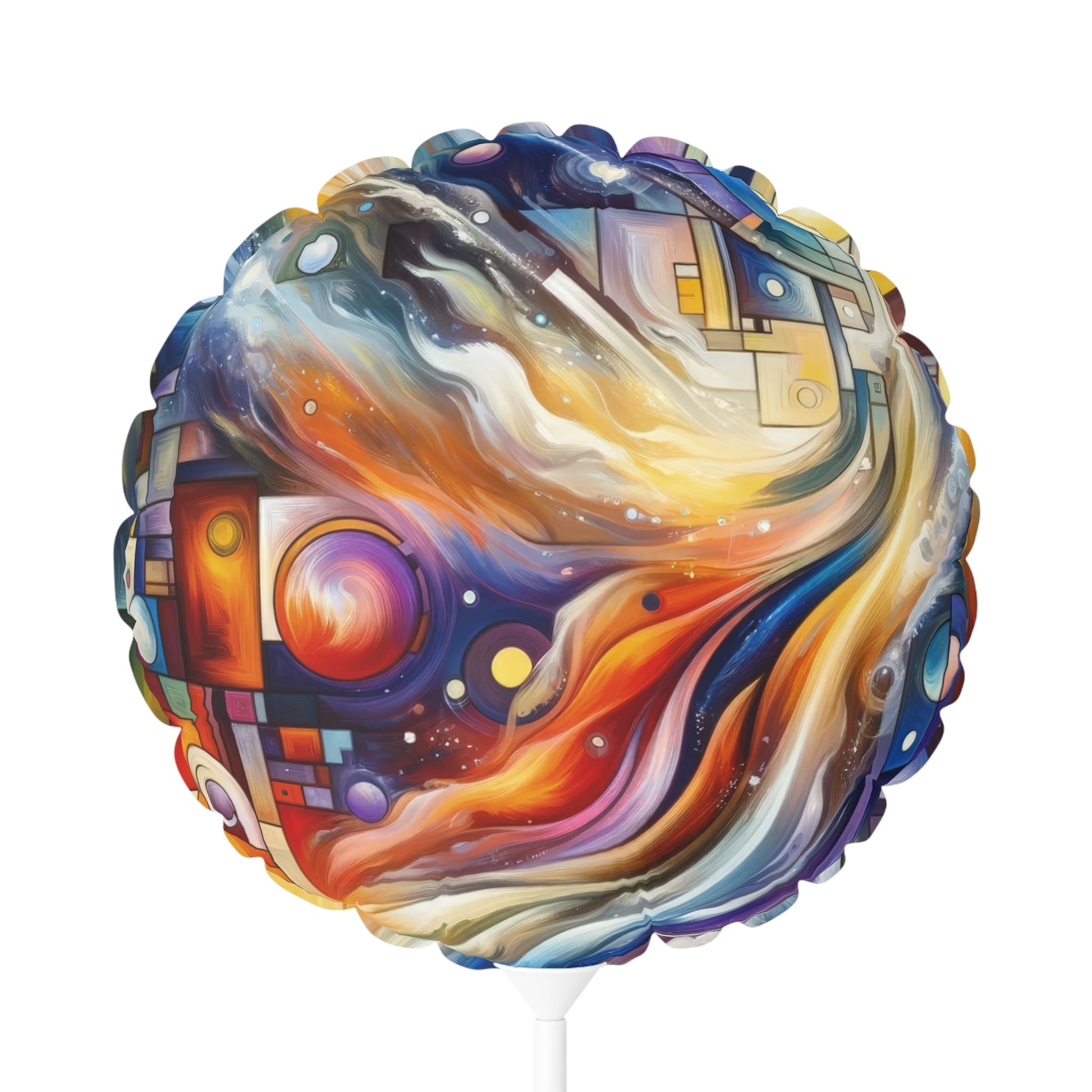 Cosmic Tachism Alchemy Balloon (Round and Heart-shaped), 11" - ATUH.ART