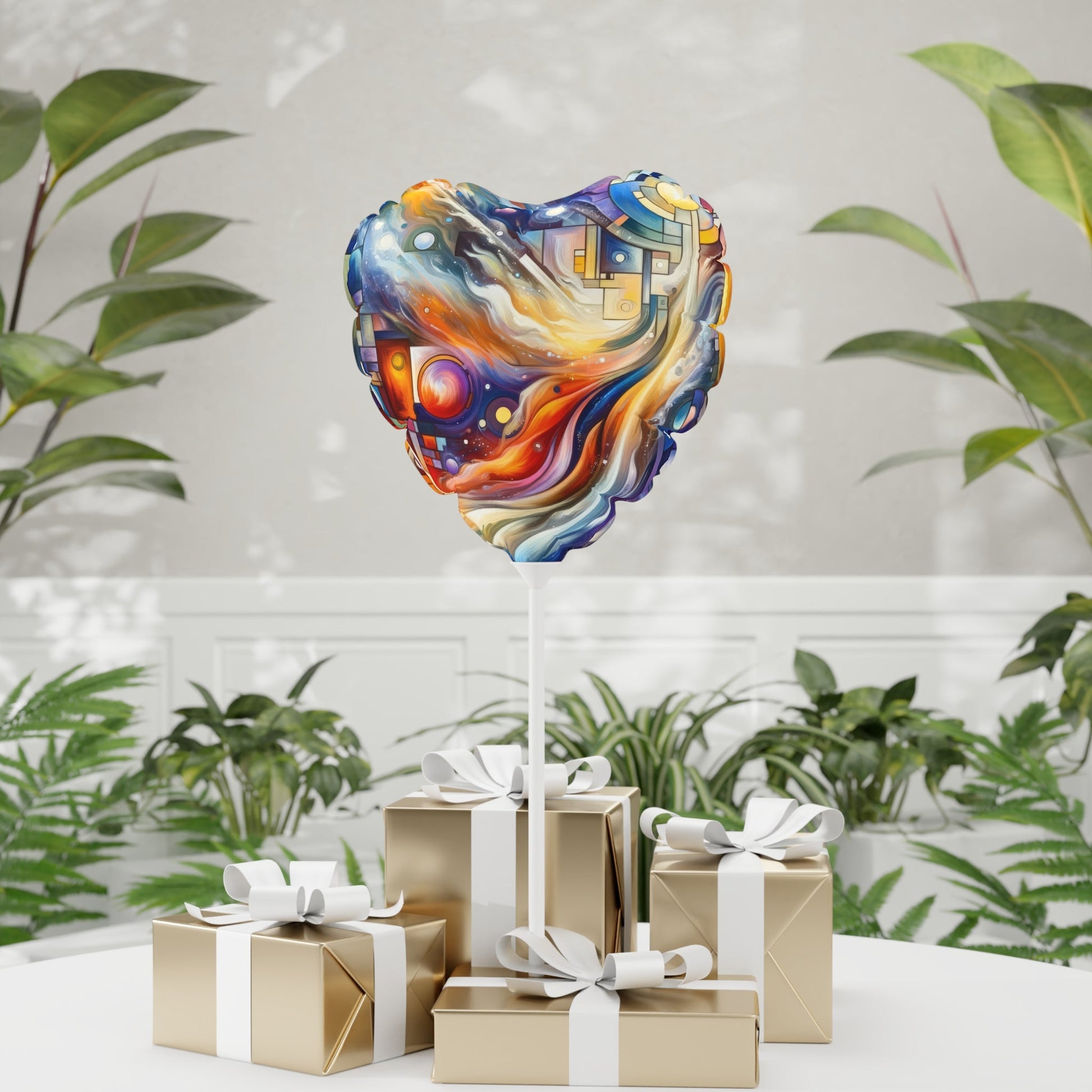 Cosmic Tachism Alchemy Balloon (Round and Heart-shaped), 11" - ATUH.ART