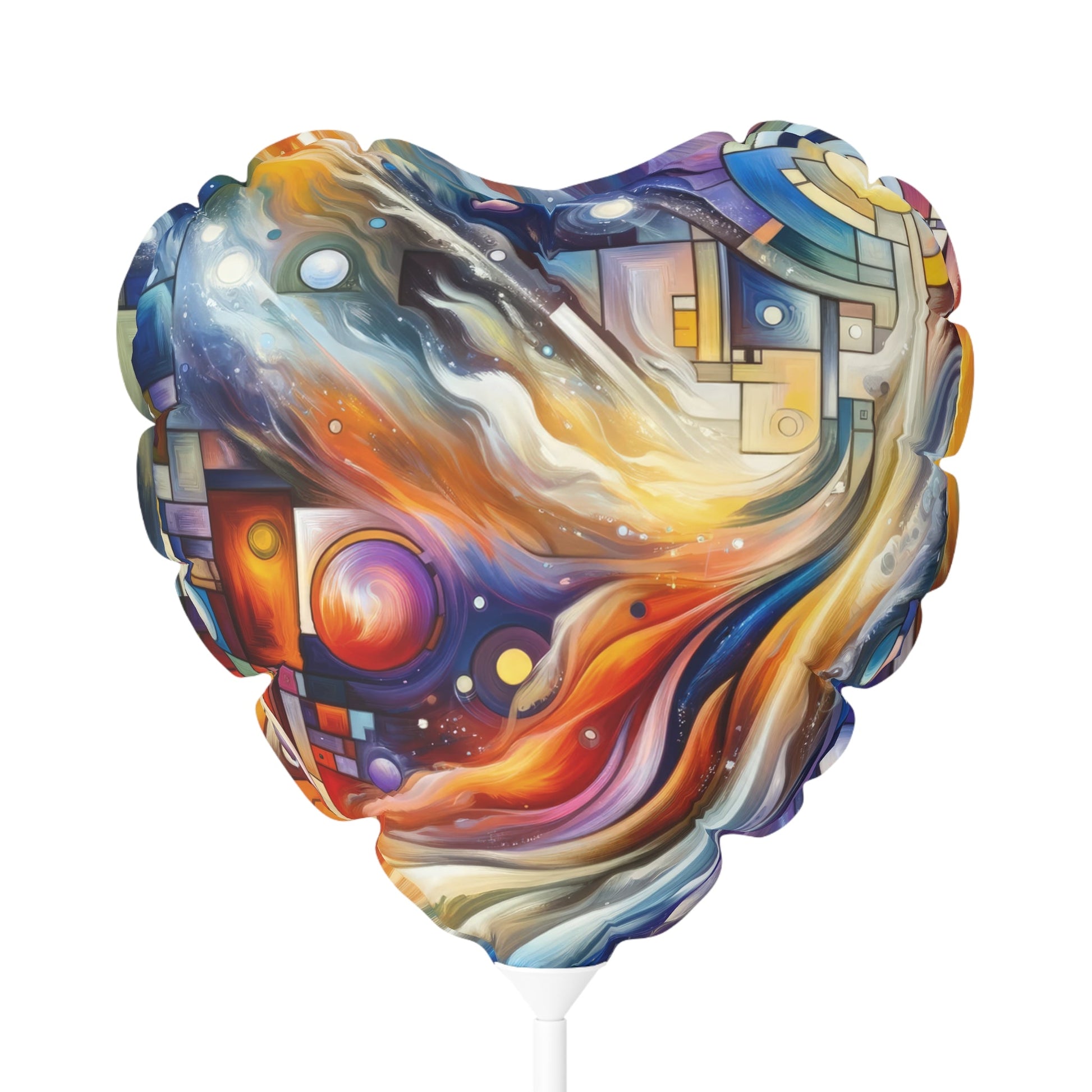 Cosmic Tachism Alchemy Balloon (Round and Heart-shaped), 11" - ATUH.ART