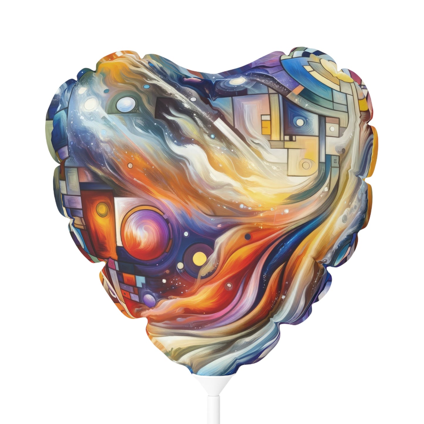 Cosmic Tachism Alchemy Balloon (Round and Heart-shaped), 11" - ATUH.ART
