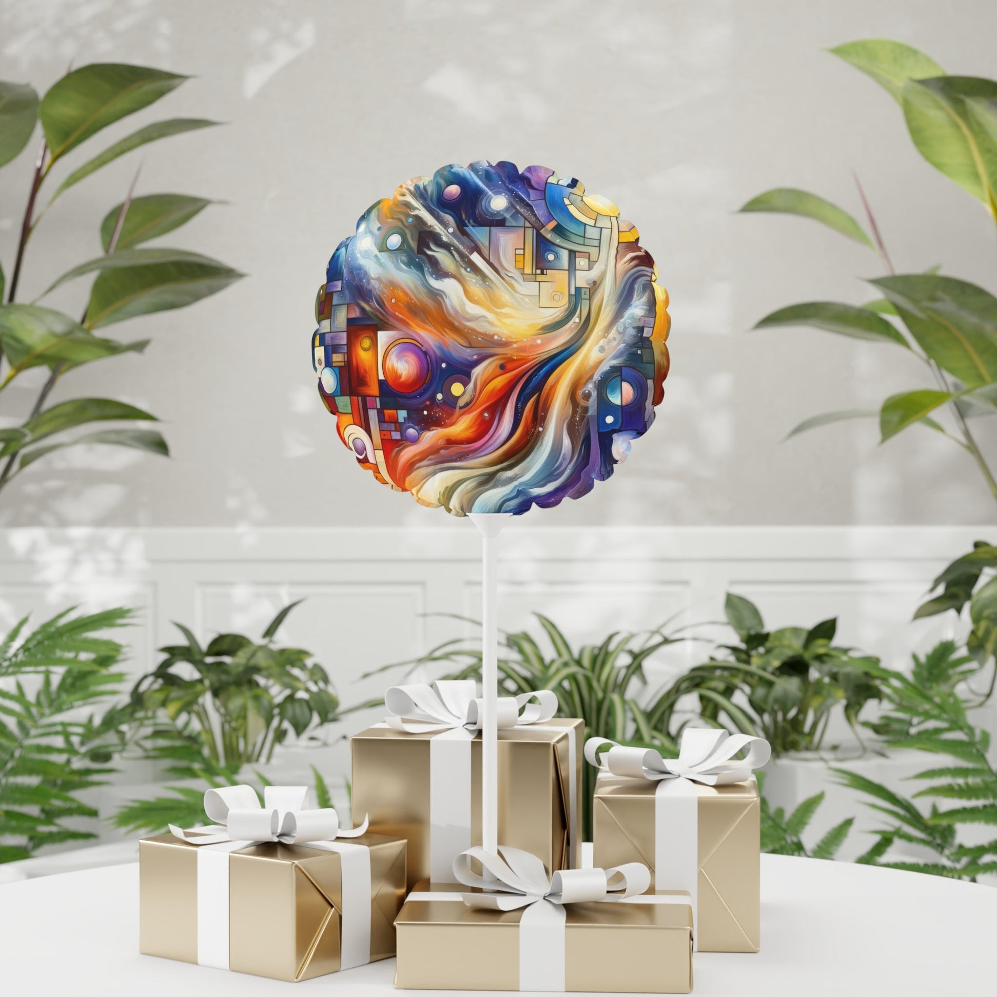 Cosmic Tachism Alchemy Balloon (Round and Heart-shaped), 11" - ATUH.ART