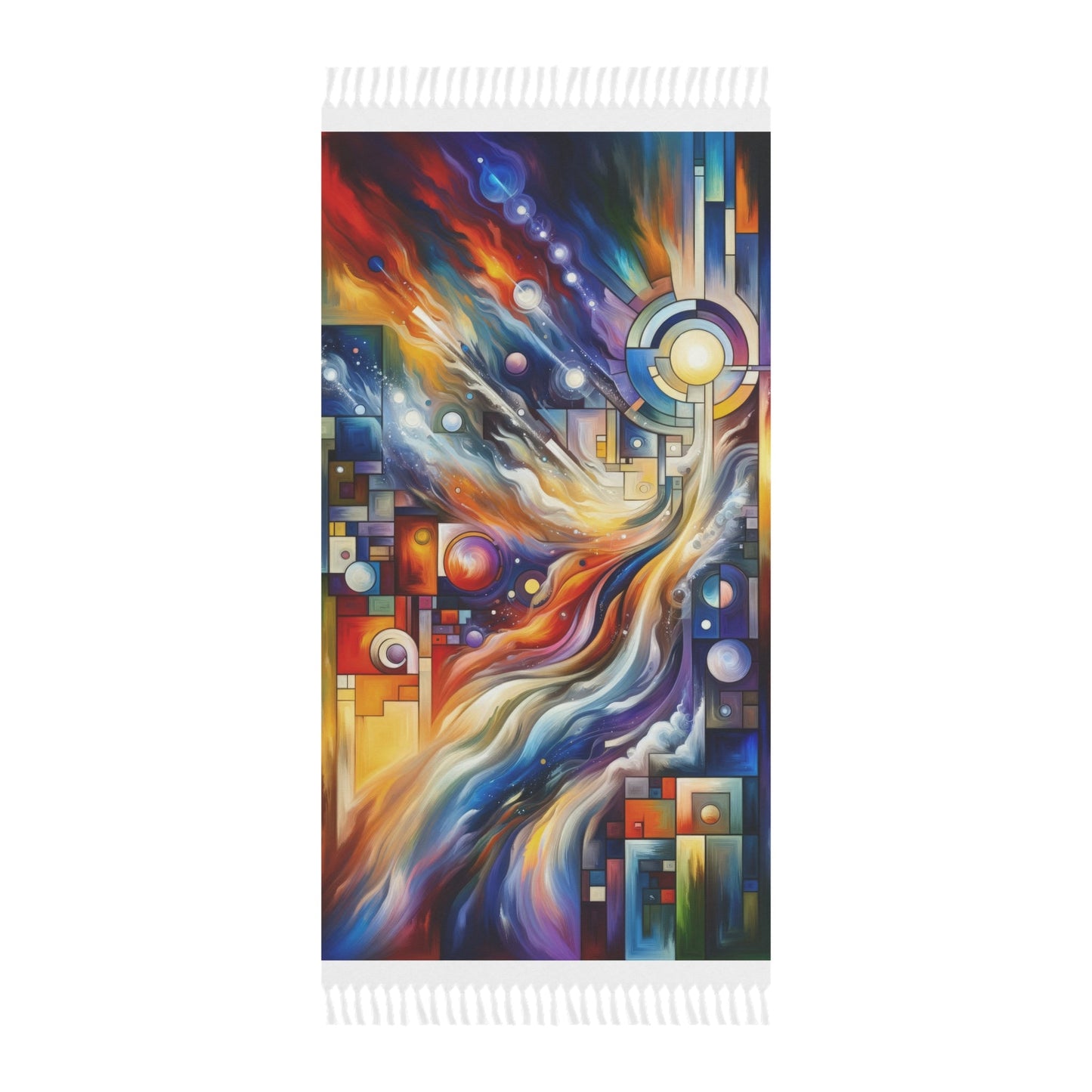 Cosmic Tachism Alchemy Boho Beach Cloth - ATUH.ART