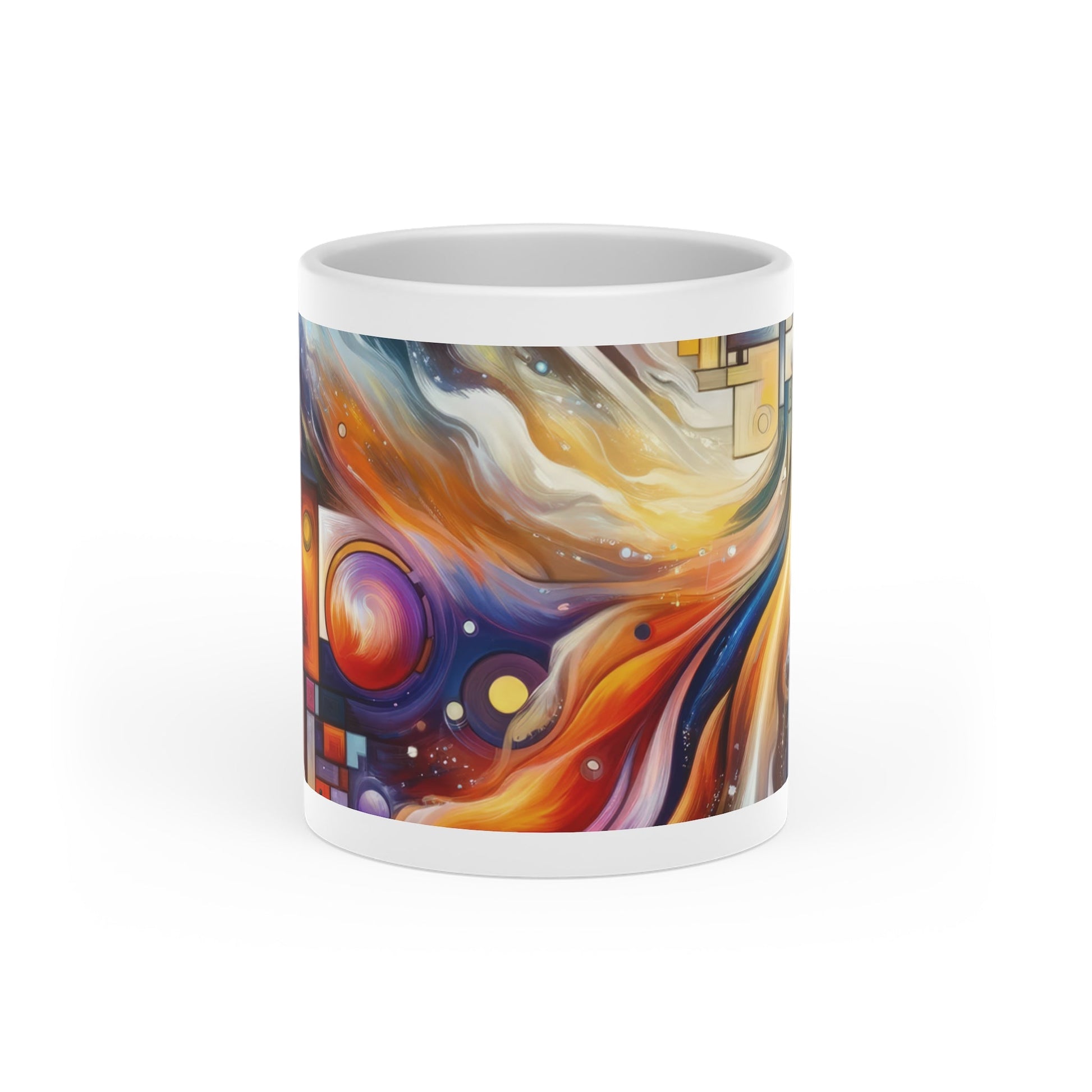Cosmic Tachism Alchemy Heart-Shaped Mug - ATUH.ART
