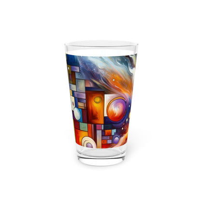 Cosmic Tachism Alchemy Pint Glass, 16oz - ATUH.ART