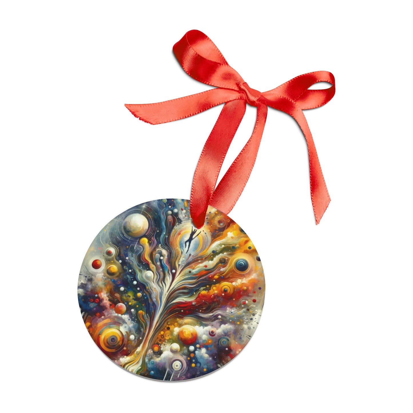 Cosmic Vision Tree Acrylic Ornament with Ribbon - ATUH.ART