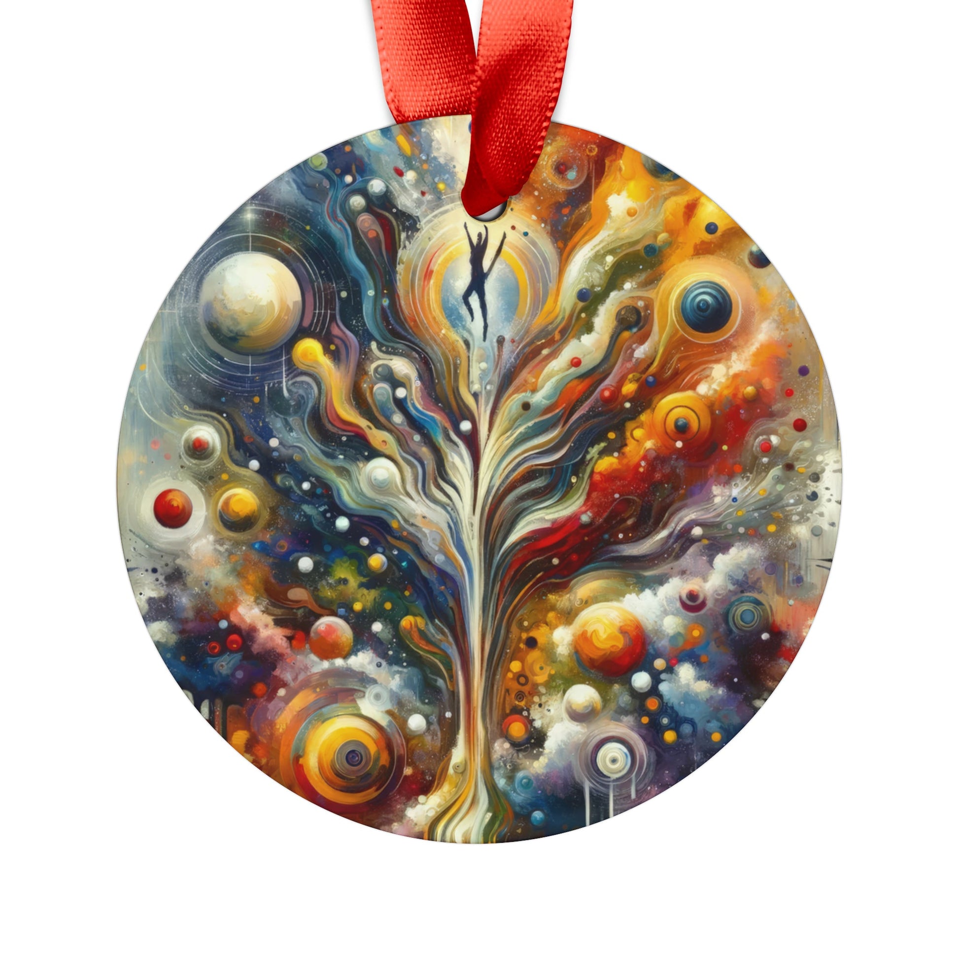 Cosmic Vision Tree Acrylic Ornament with Ribbon - ATUH.ART