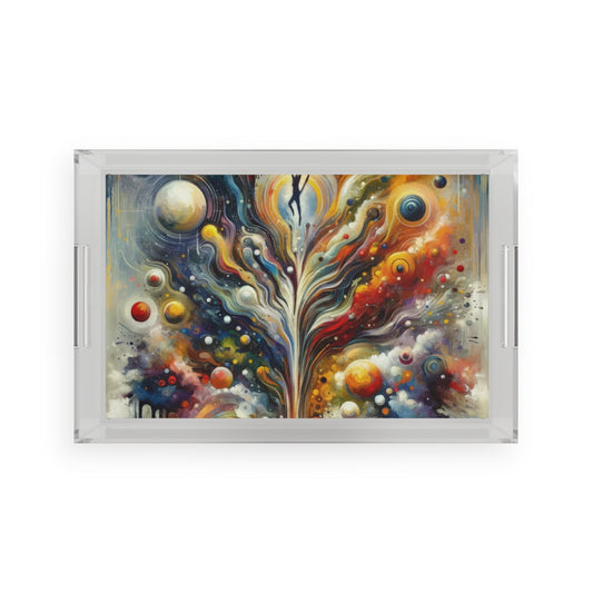 Cosmic Vision Tree Acrylic Serving Tray - ATUH.ART