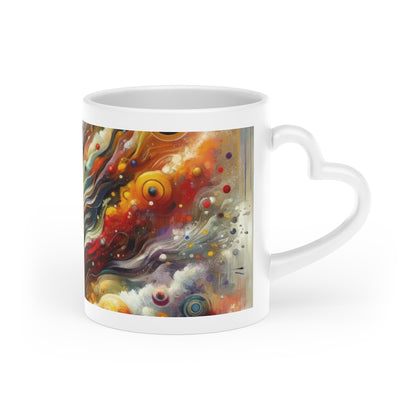 Cosmic Vision Tree Heart-Shaped Mug - ATUH.ART