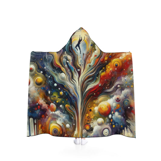 Cosmic Vision Tree Hooded Blanket - ATUH.ART