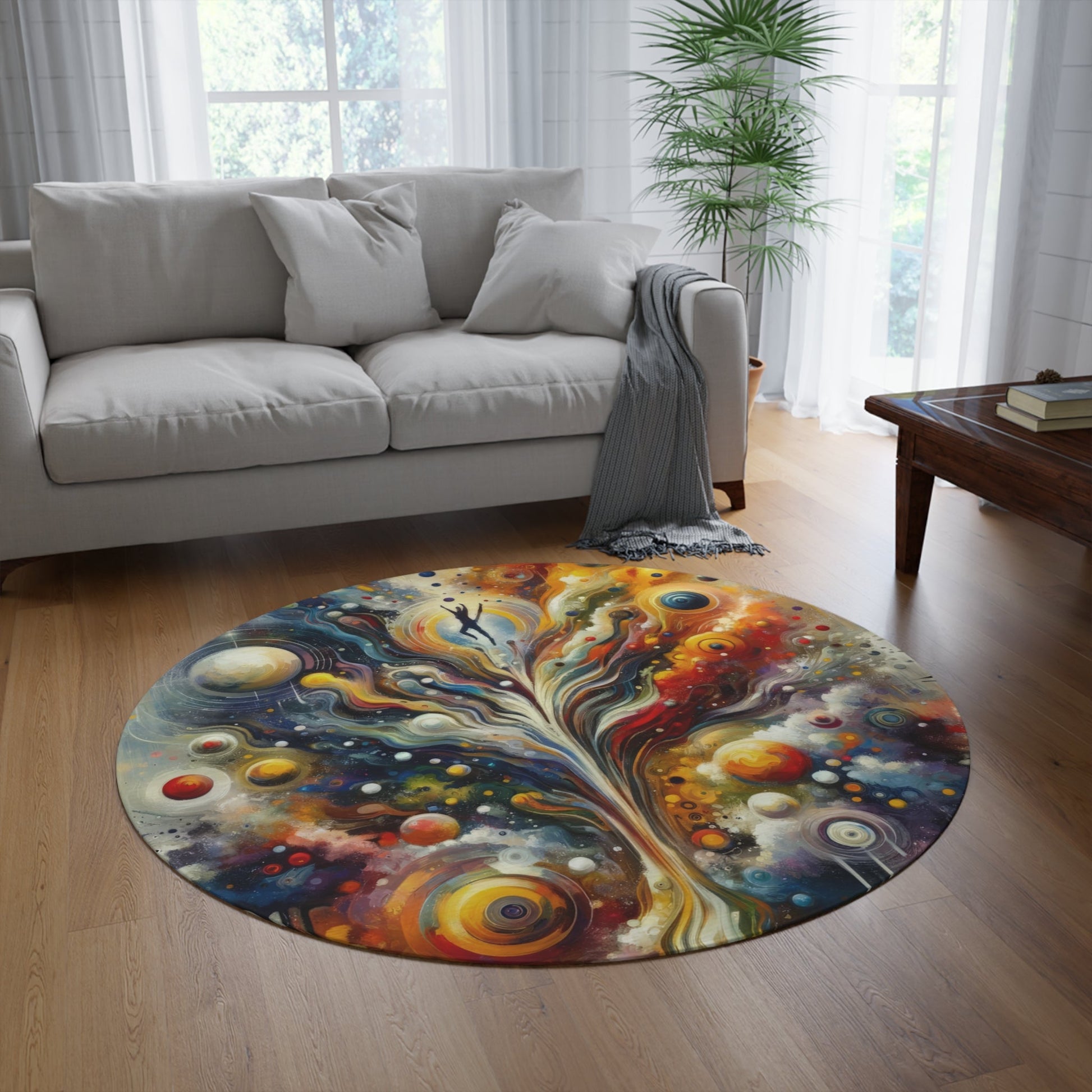 Cosmic Vision Tree Round Rug - ATUH.ART