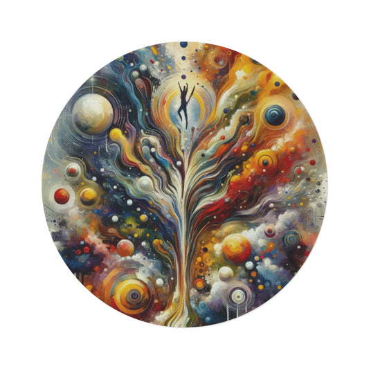 Cosmic Vision Tree Round Rug - ATUH.ART