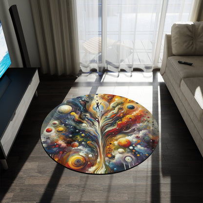 Cosmic Vision Tree Round Rug - ATUH.ART