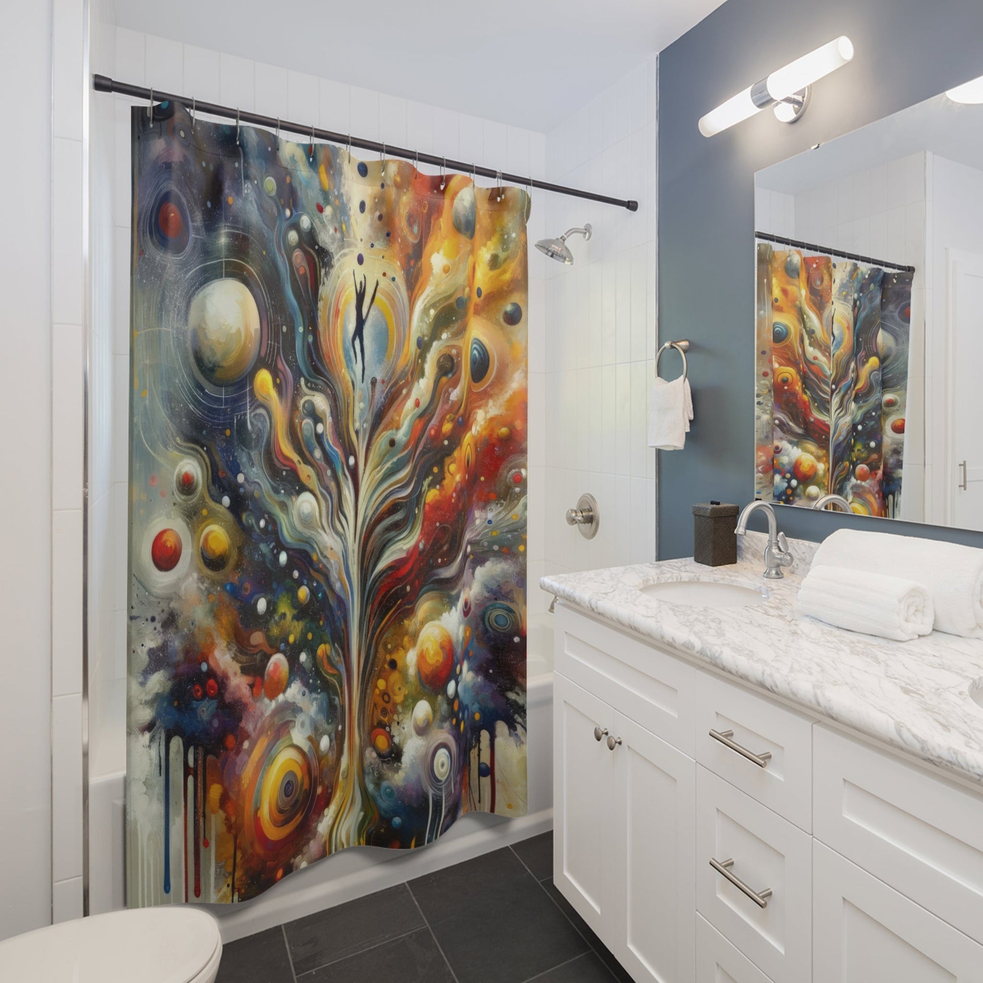 Cosmic Vision Tree Shower Curtains - ATUH.ART