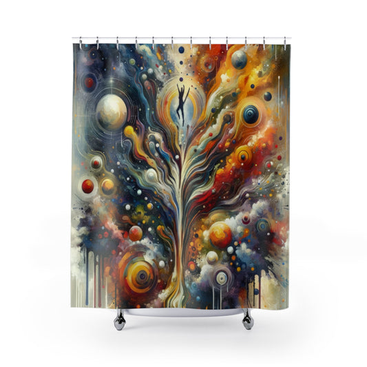 Cosmic Vision Tree Shower Curtains - ATUH.ART