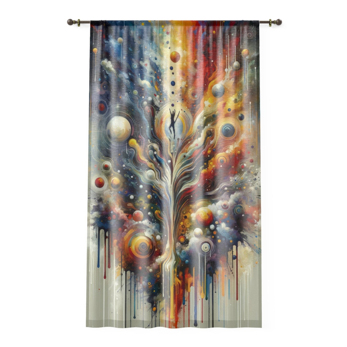 Cosmic Vision Tree Window Curtain - ATUH.ART