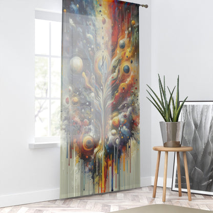 Cosmic Vision Tree Window Curtain - ATUH.ART