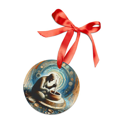Crafting Semantic Pottery Acrylic Ornament with Ribbon - ATUH.ART