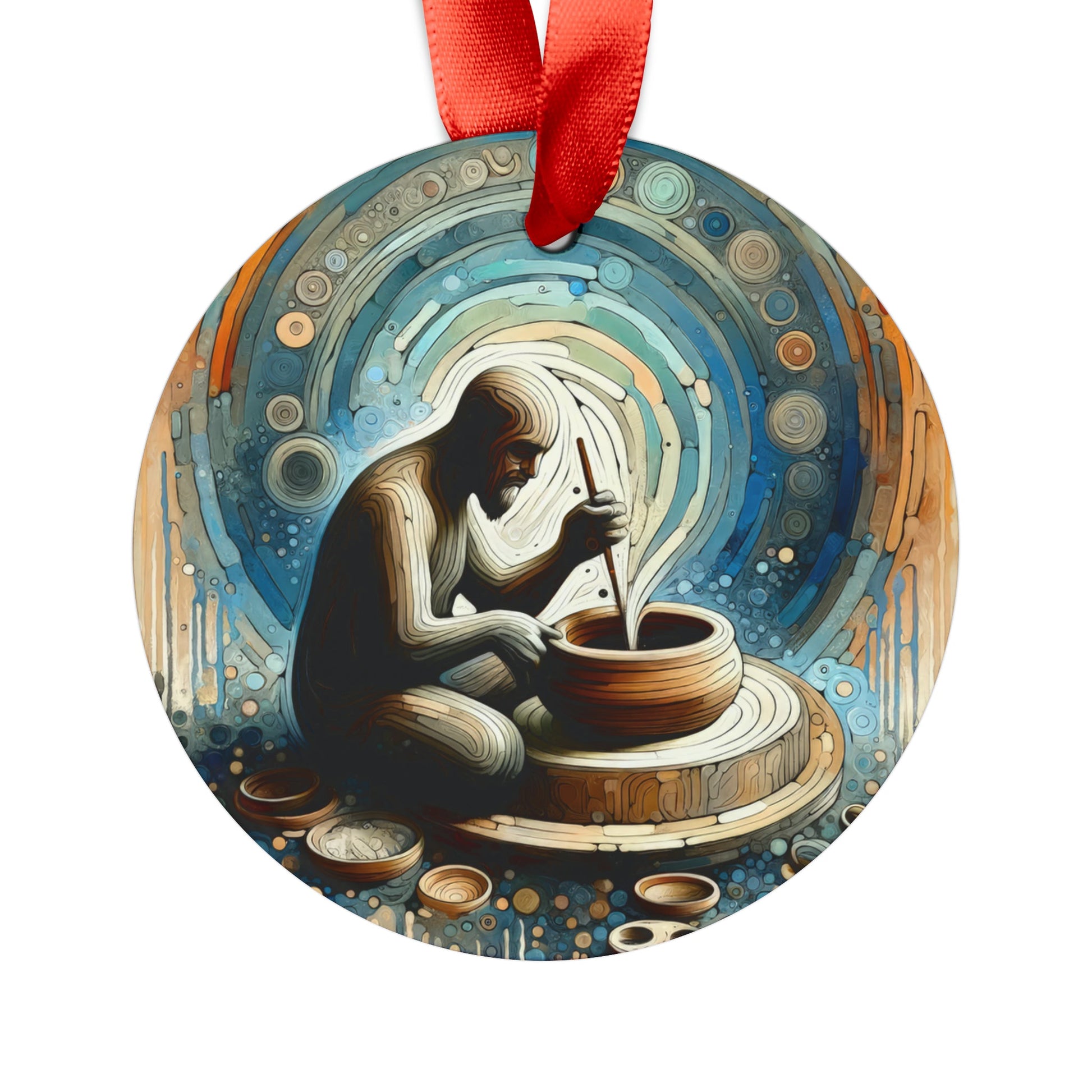 Crafting Semantic Pottery Acrylic Ornament with Ribbon - ATUH.ART