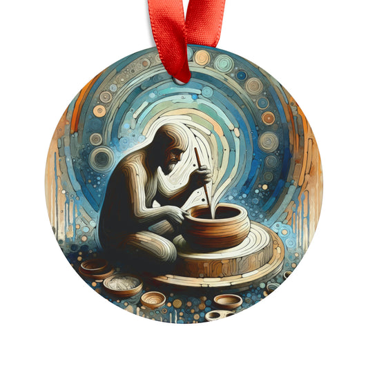 Crafting Semantic Pottery Acrylic Ornament with Ribbon - ATUH.ART