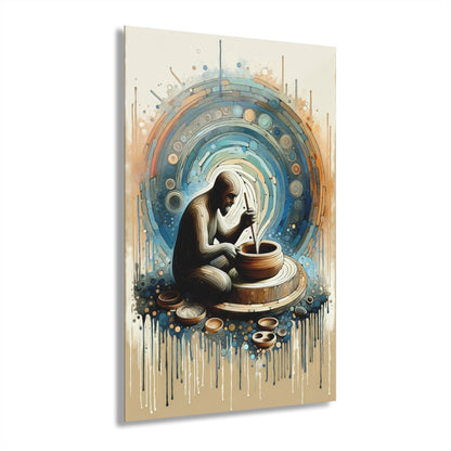 Crafting Semantic Pottery Acrylic Prints (French Cleat Hanging) - ATUH.ART