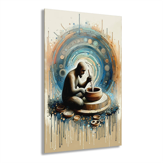 Crafting Semantic Pottery Acrylic Prints (French Cleat Hanging) - ATUH.ART