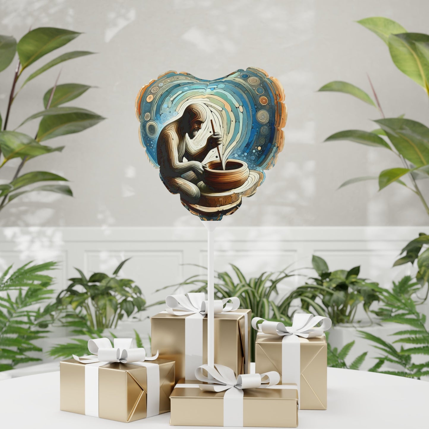 Crafting Semantic Pottery Balloon (Round and Heart-shaped), 11" - ATUH.ART