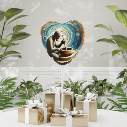 Crafting Semantic Pottery Balloon (Round and Heart-shaped), 11" - ATUH.ART