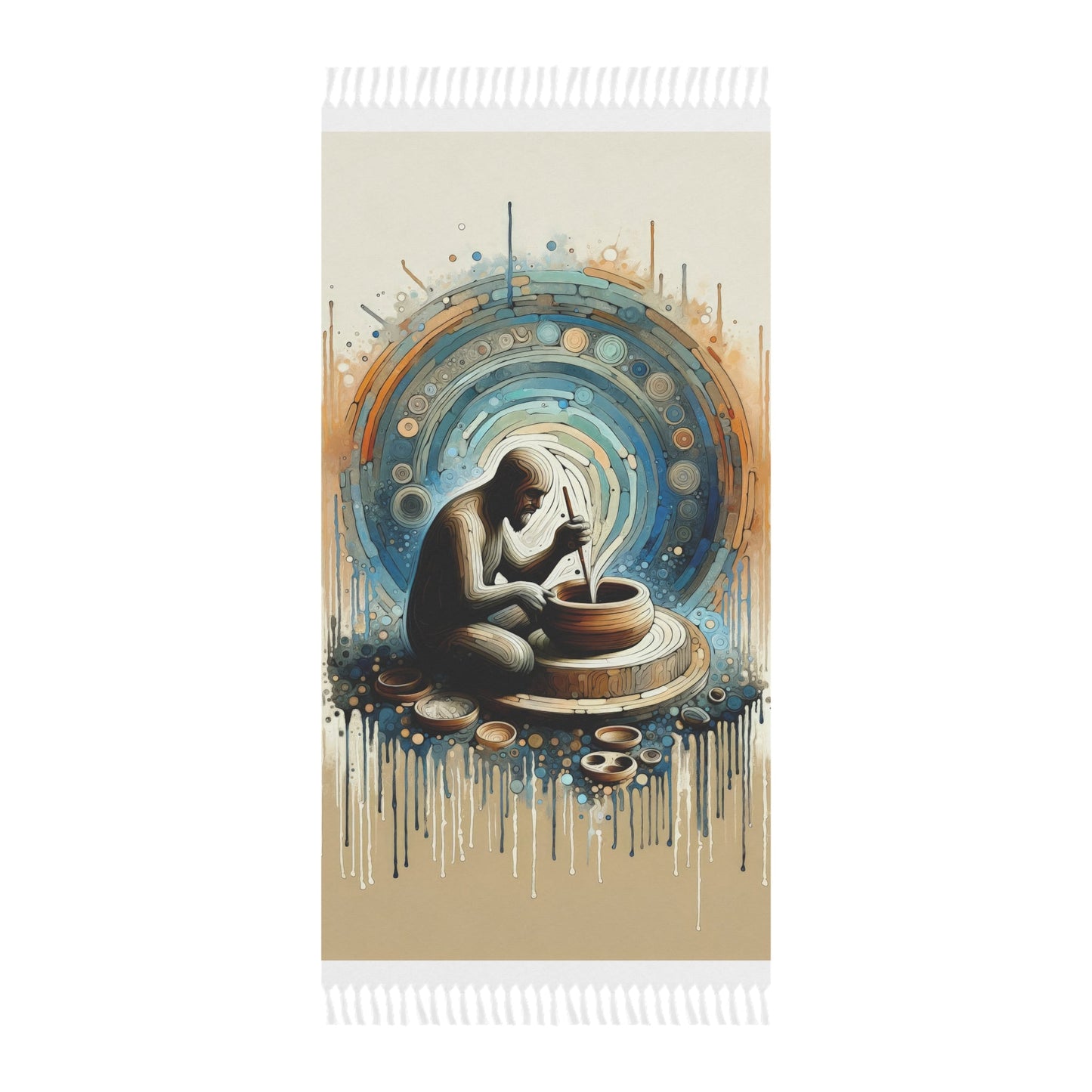 Crafting Semantic Pottery Boho Beach Cloth - ATUH.ART
