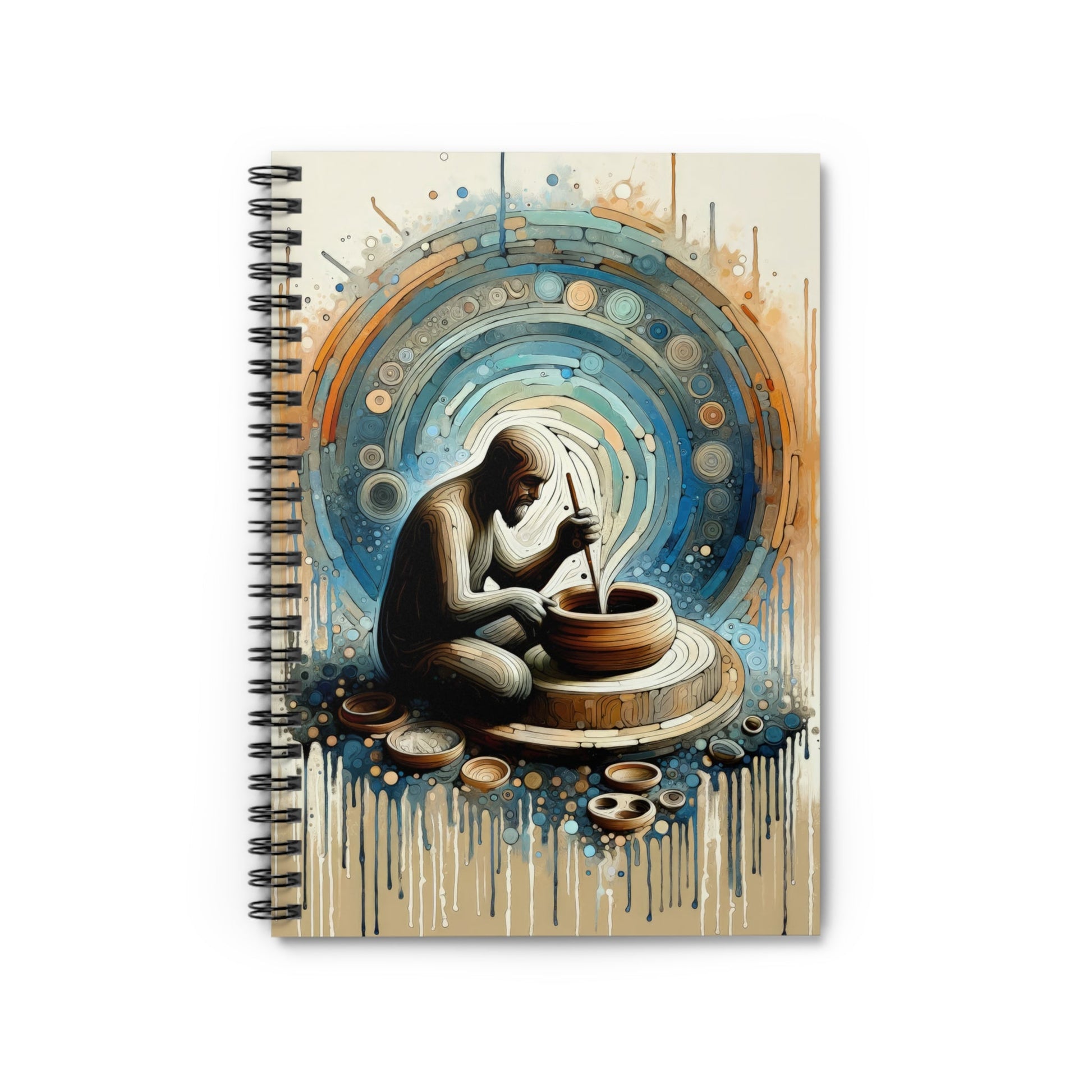 Crafting Semantic Pottery Spiral Notebook - Ruled Line - ATUH.ART