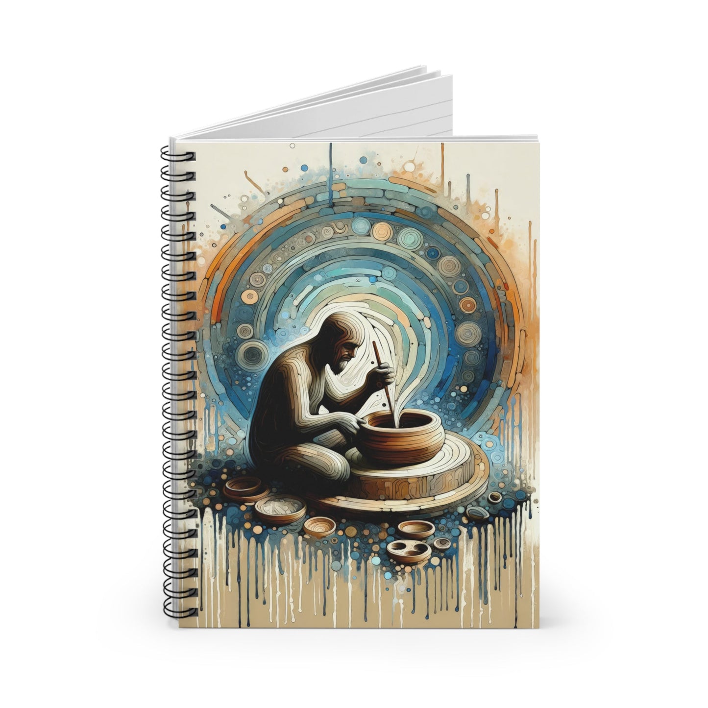 Crafting Semantic Pottery Spiral Notebook - Ruled Line - ATUH.ART