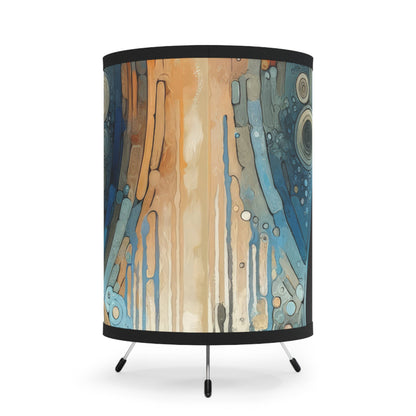 Crafting Semantic Pottery Tripod Lamp with High-Res Printed Shade, US\CA plug - ATUH.ART