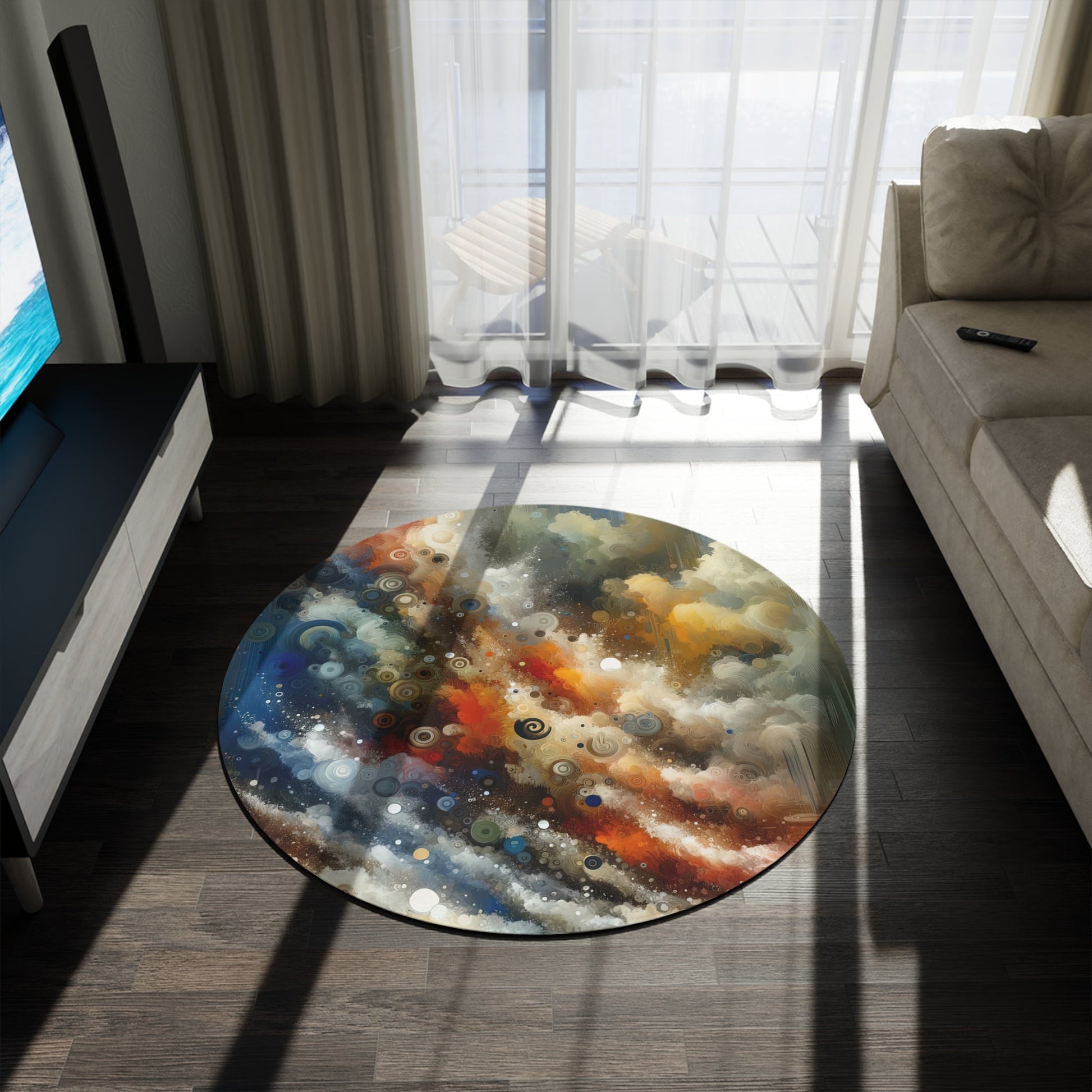 Crescendo Duration Symphony Round Rug - ATUH.ART