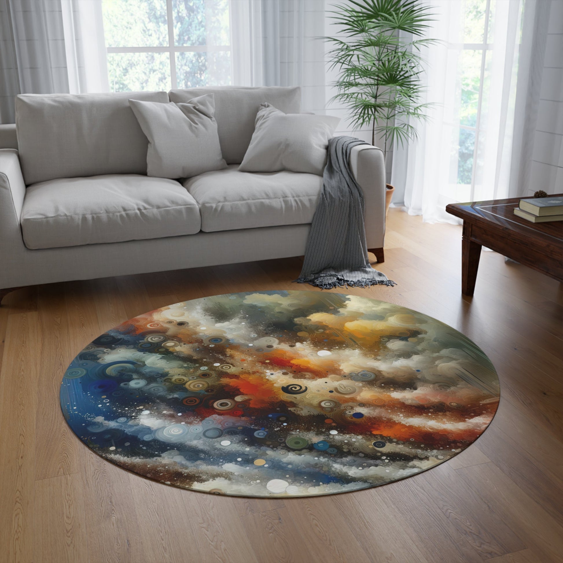 Crescendo Duration Symphony Round Rug - ATUH.ART