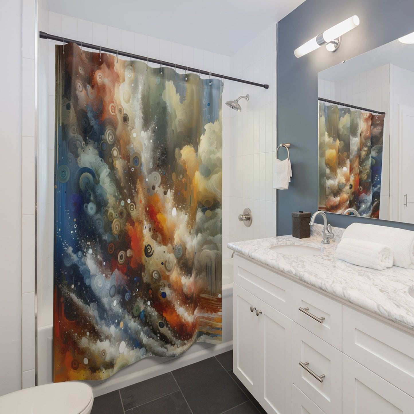 Crescendo Duration Symphony Shower Curtains - ATUH.ART