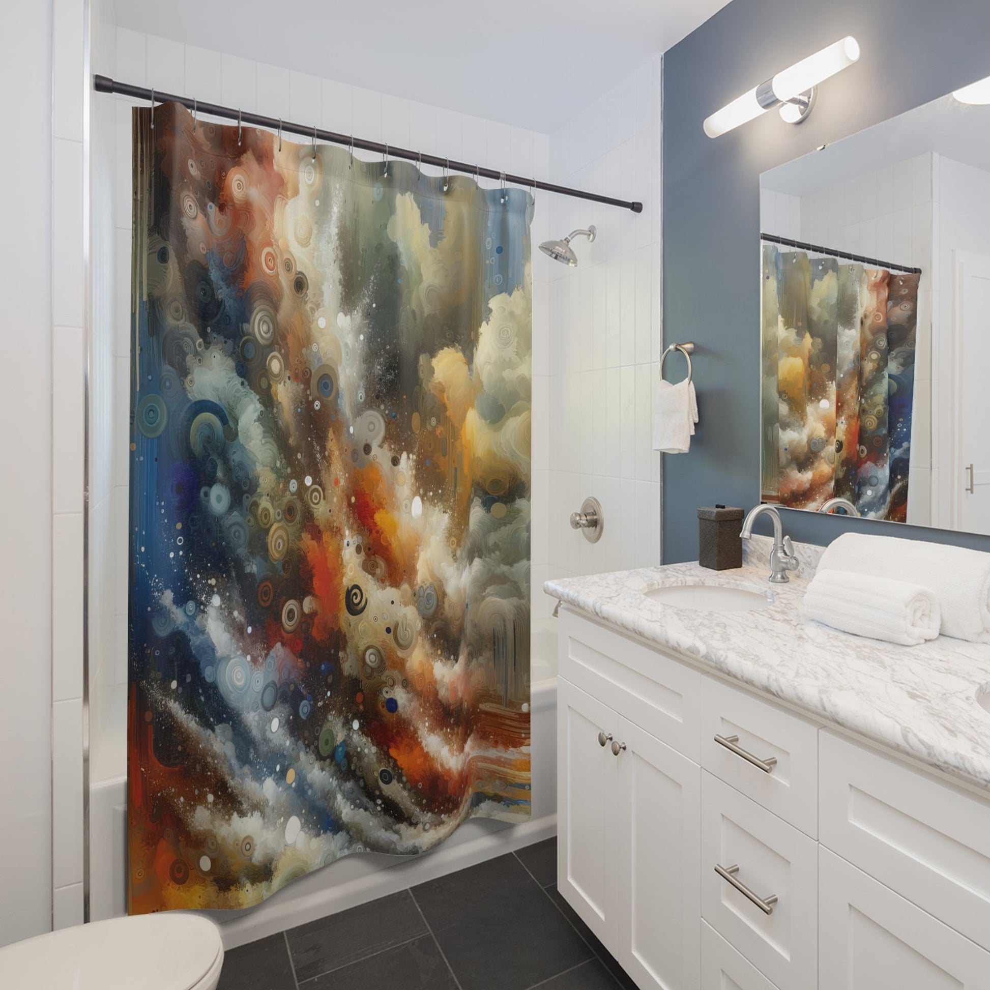 Crescendo Duration Symphony Shower Curtains - ATUH.ART