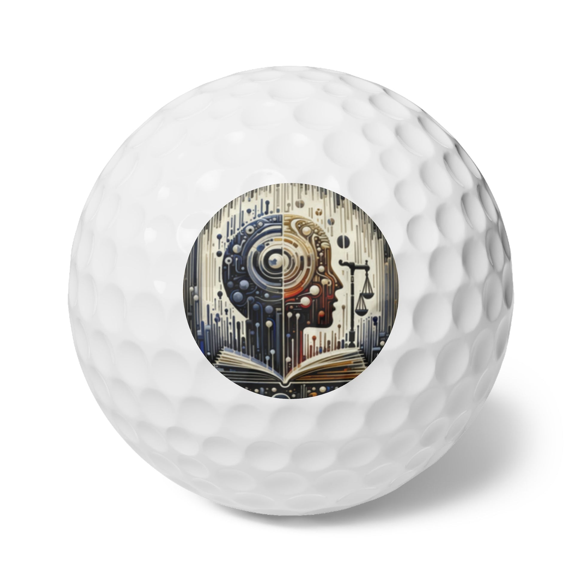 Critique Analytical Deliberation Golf Balls, 6pcs - ATUH.ART