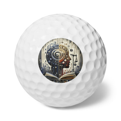 Critique Analytical Deliberation Golf Balls, 6pcs - ATUH.ART