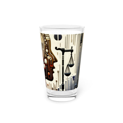 Critique Analytical Deliberation Pint Glass, 16oz - ATUH.ART