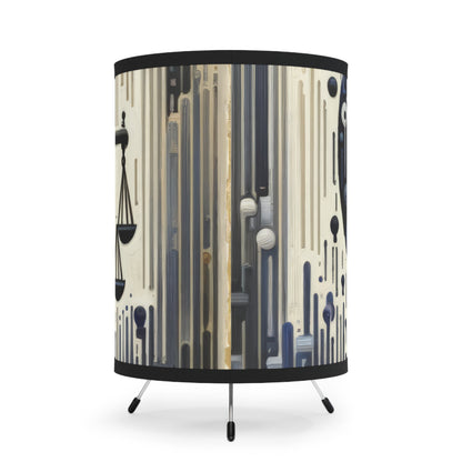 Critique Analytical Deliberation Tripod Lamp with High-Res Printed Shade, US\CA plug - ATUH.ART