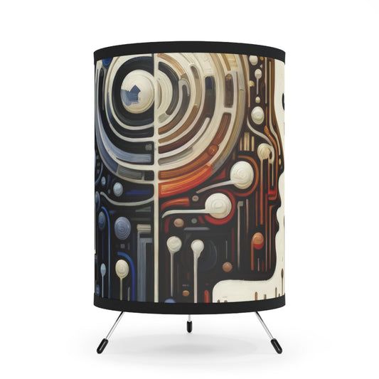 Critique Analytical Deliberation Tripod Lamp with High-Res Printed Shade, US\CA plug - ATUH.ART