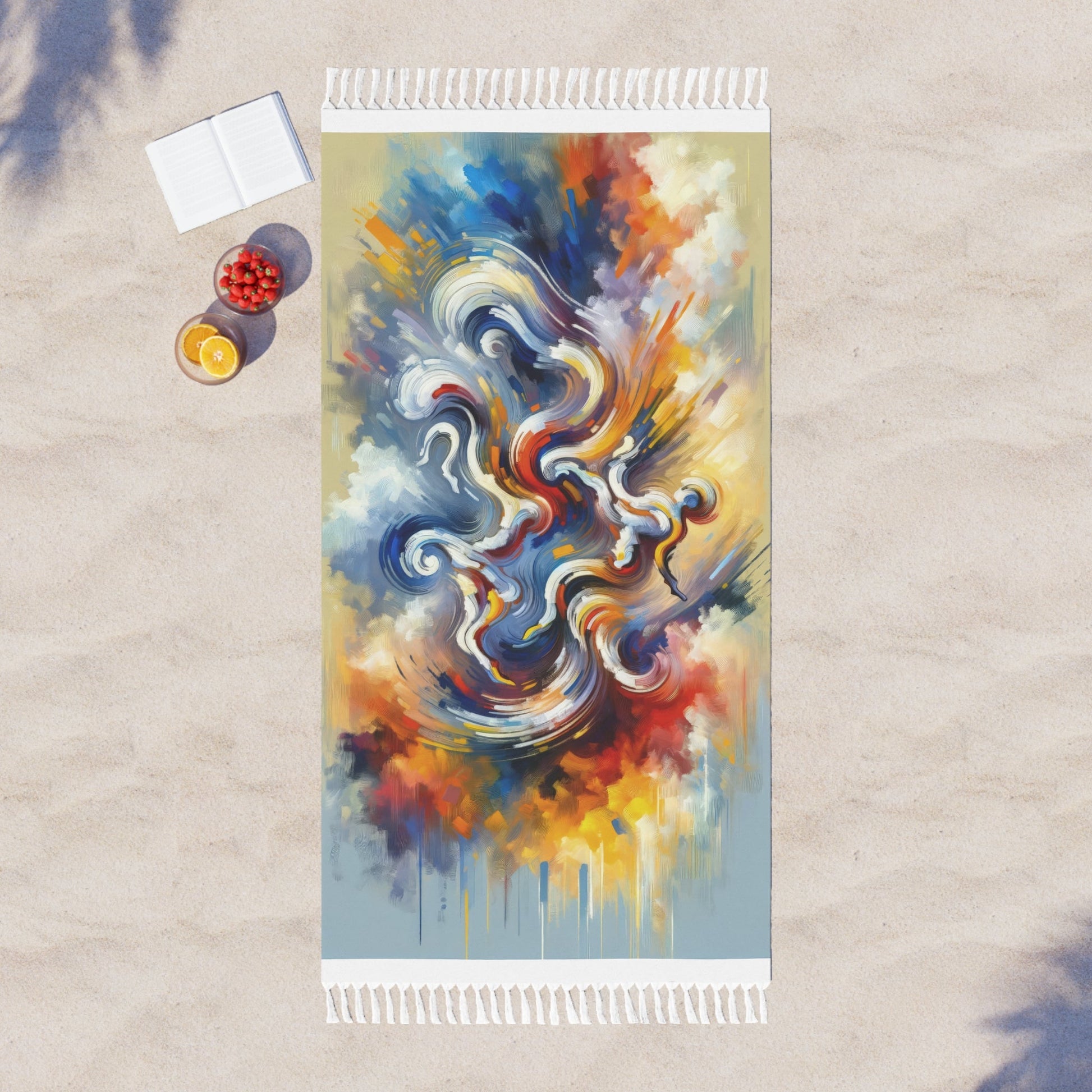 Dancing Disruption Tachism Boho Beach Cloth - ATUH.ART