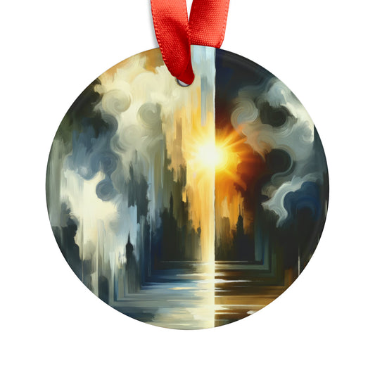Dawn Dispels Darkness Acrylic Ornament with Ribbon - ATUH.ART